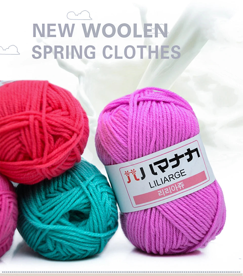 Soft Cotton Knitting Wool Yarn - Crafting Essentials