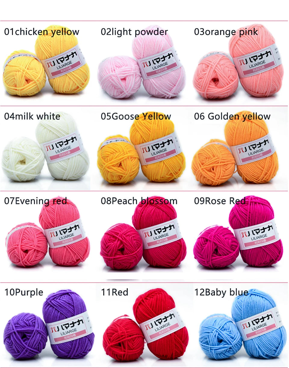 Soft Cotton Knitting Wool Yarn - Crafting Essentials