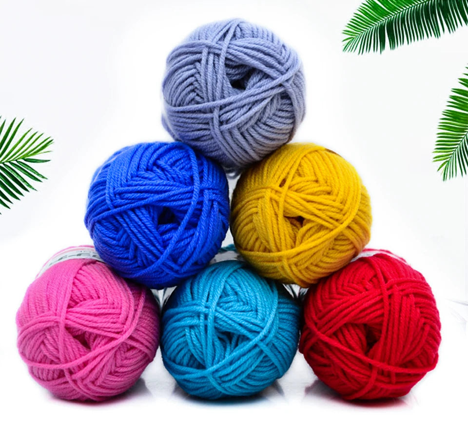 Soft Cotton Knitting Wool Yarn - Crafting Essentials