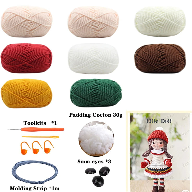 Kelly Crochet Plush Doll Kit - Handmade Amigurumi Craft Set