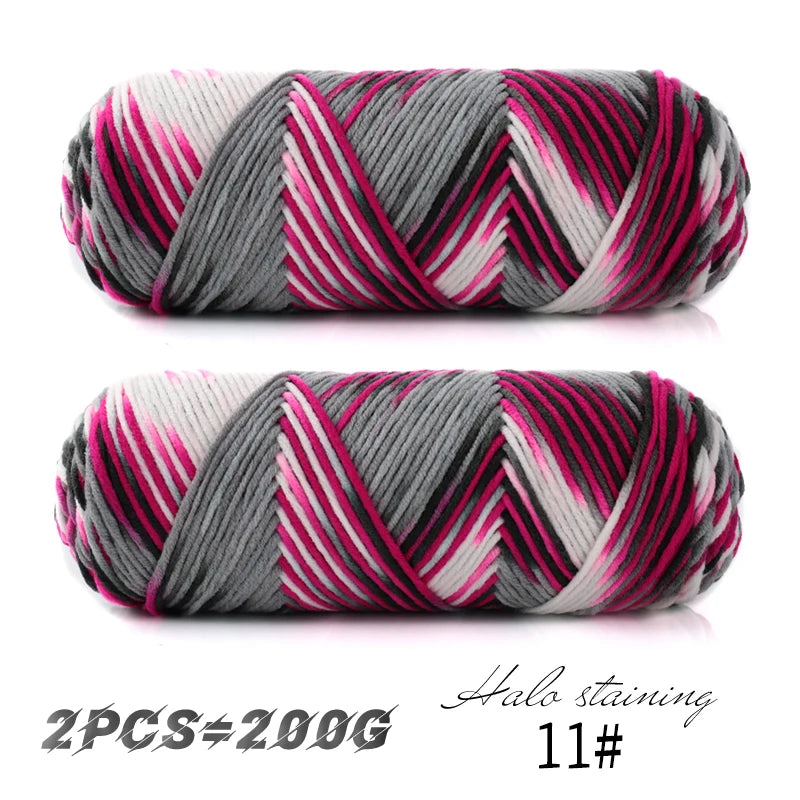 Colorful 5-Strand Dyed Milk Cotton Yarn Set