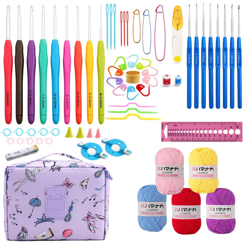 Sewing Knitting Starter Kit with Bag and Ergonomic Tools