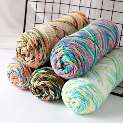 Colorful 5-Strand Dyed Milk Cotton Yarn Set