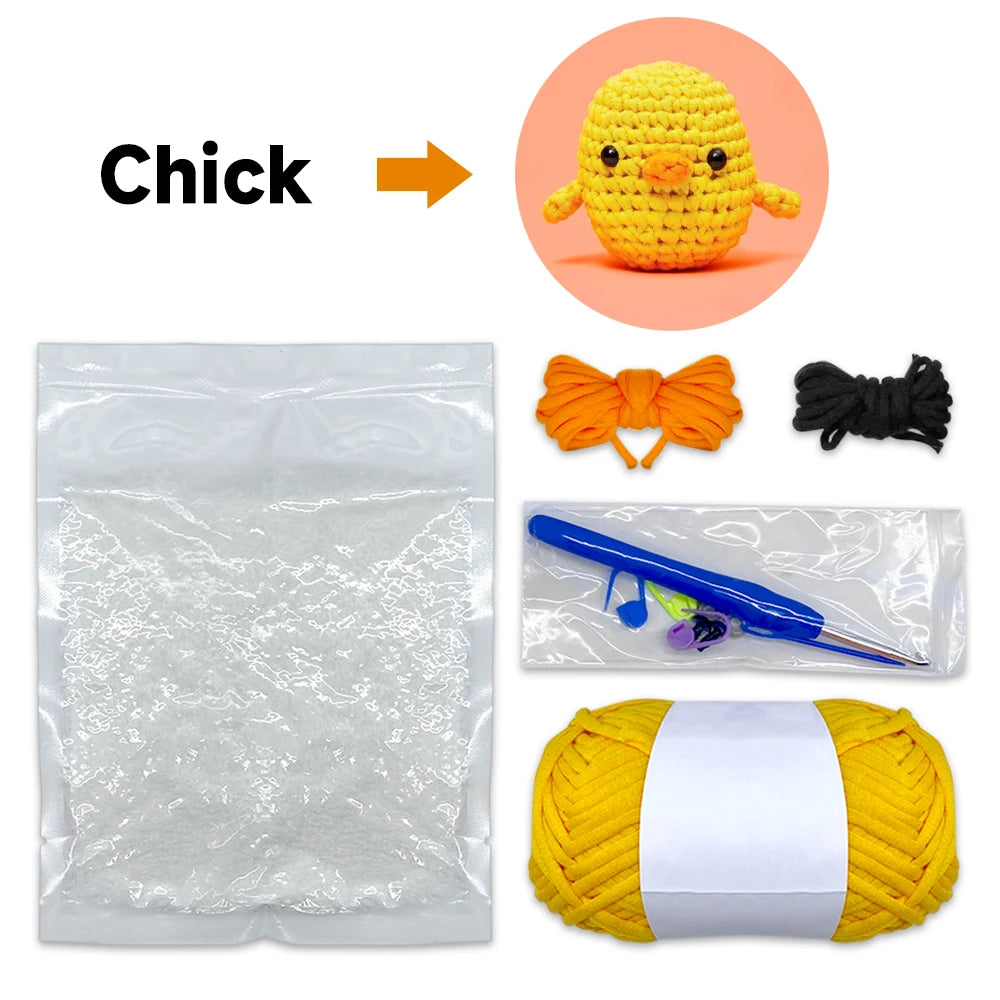 Yellow Duck Crochet Kit - Kids DIY Craft Set