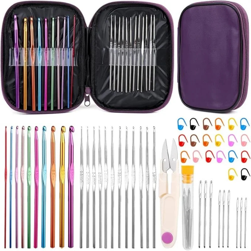 54 Pcs Crochet Needles Set with Storage Case