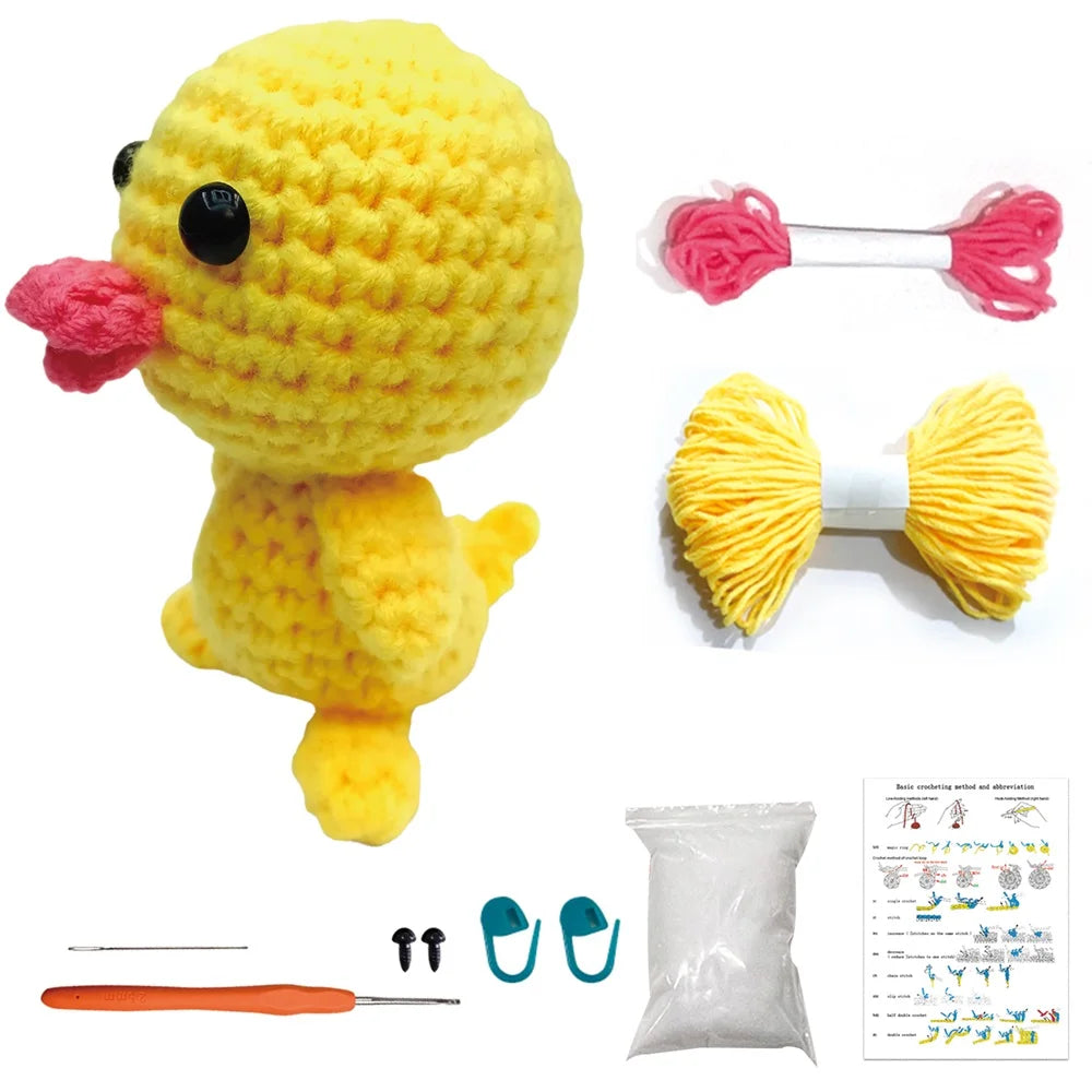 Pig Crochet Kit - DIY Plush Doll Craft Set