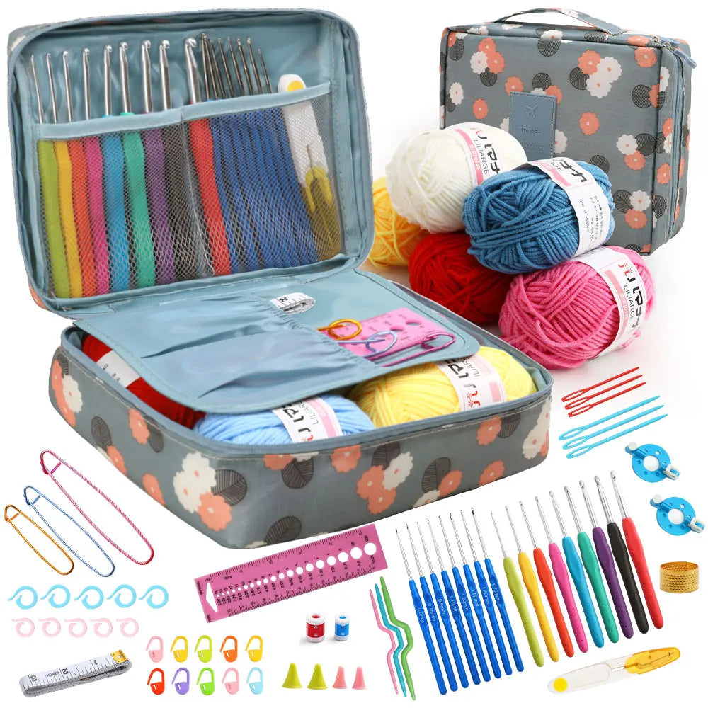 Sewing Knitting Starter Kit with Bag and Ergonomic Tools