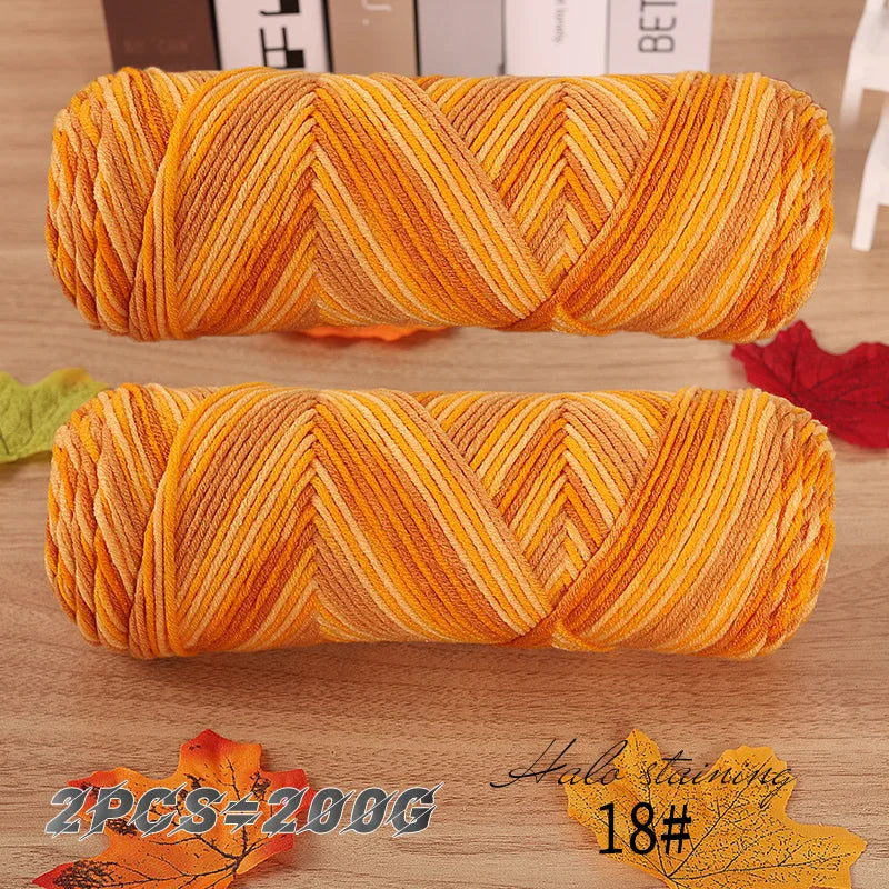 Colorful 5-Strand Dyed Milk Cotton Yarn Set