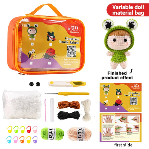 Handmade Doll Crochet Kit - DIY Penguin Sewing Set