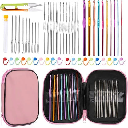 54 Pcs Crochet Needles Set with Storage Case