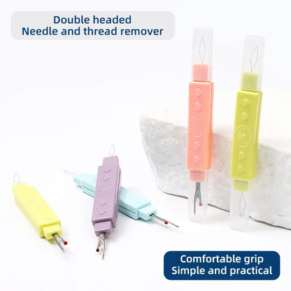 Sewing Needle Threader Kit - Portable Thread Cutter & Seam Ripper