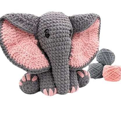 Elephant Crochet Kit - DIY Knitting Set for Beginners