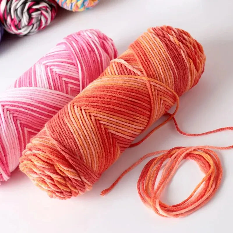 Colorful 5-Strand Dyed Milk Cotton Yarn Set