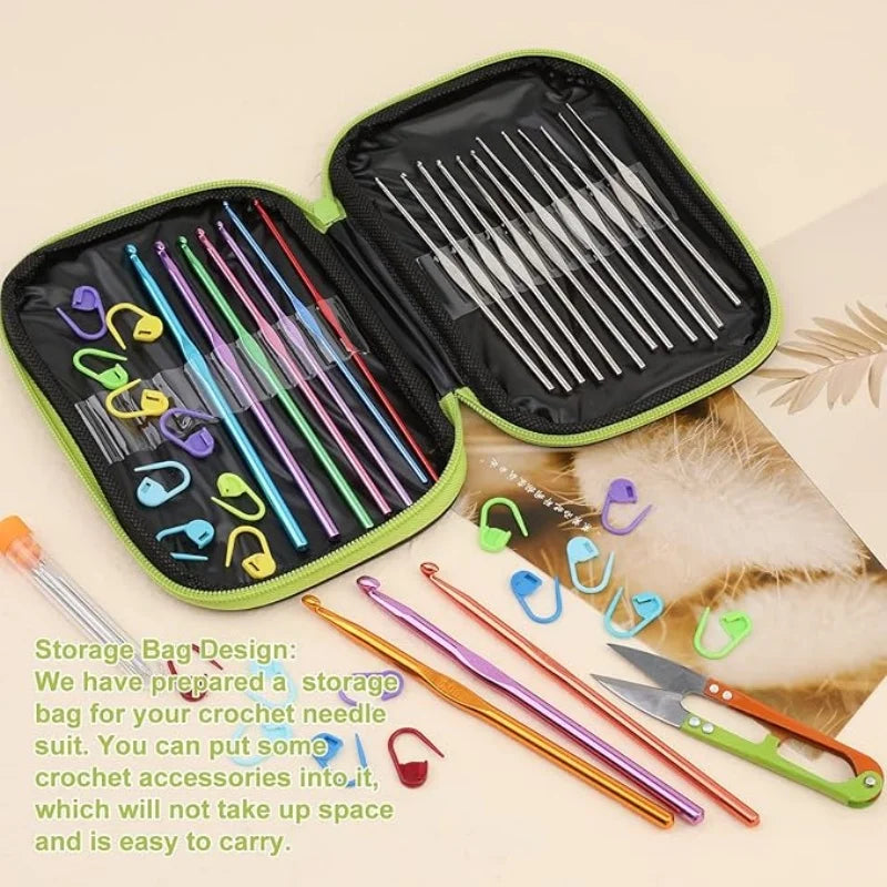 54 Pcs Crochet Needles Set with Storage Case