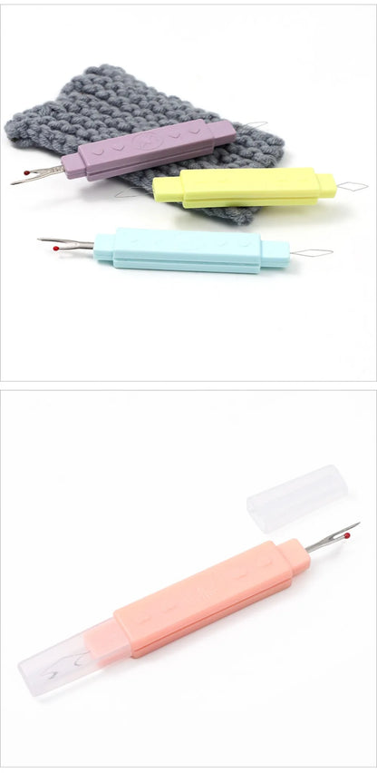 Sewing Needle Threader Kit - Portable Thread Cutter & Seam Ripper