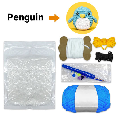 Blue Penguin Crochet Kit for Beginners