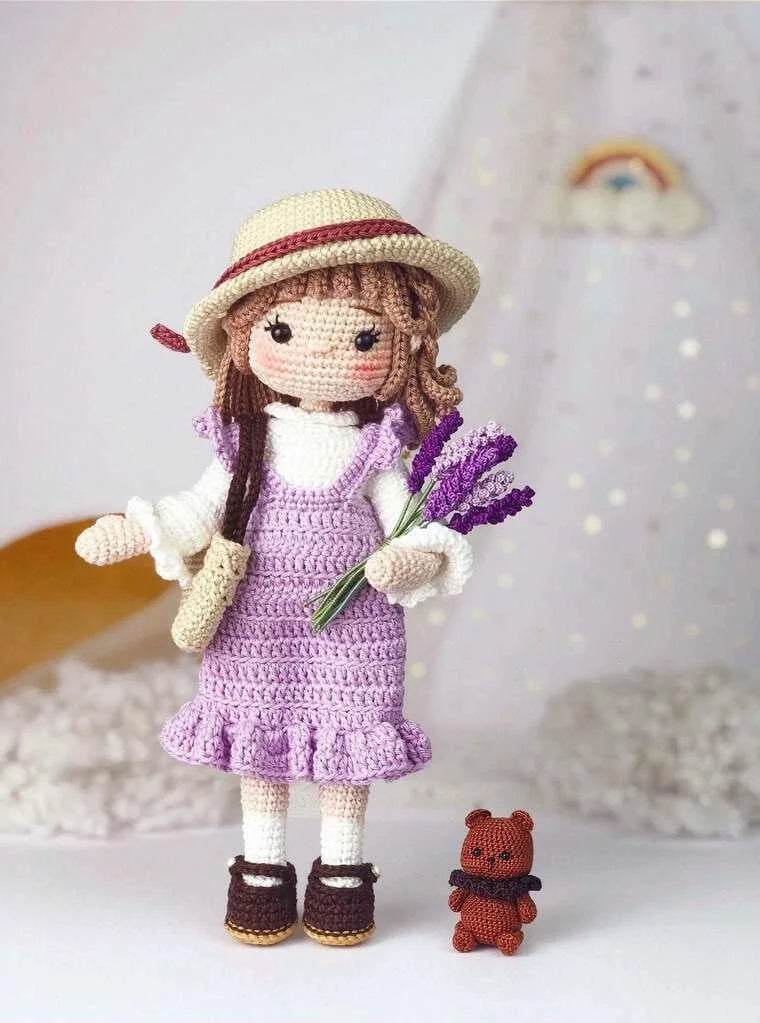 Mia Crochet Plush Doll Kit - Handmade Amigurumi Craft Set