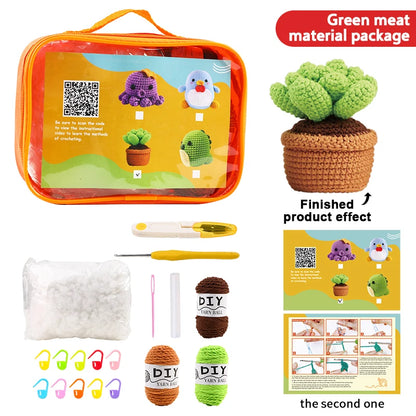 Handmade Plant Crochet Kit - DIY Sewing Set