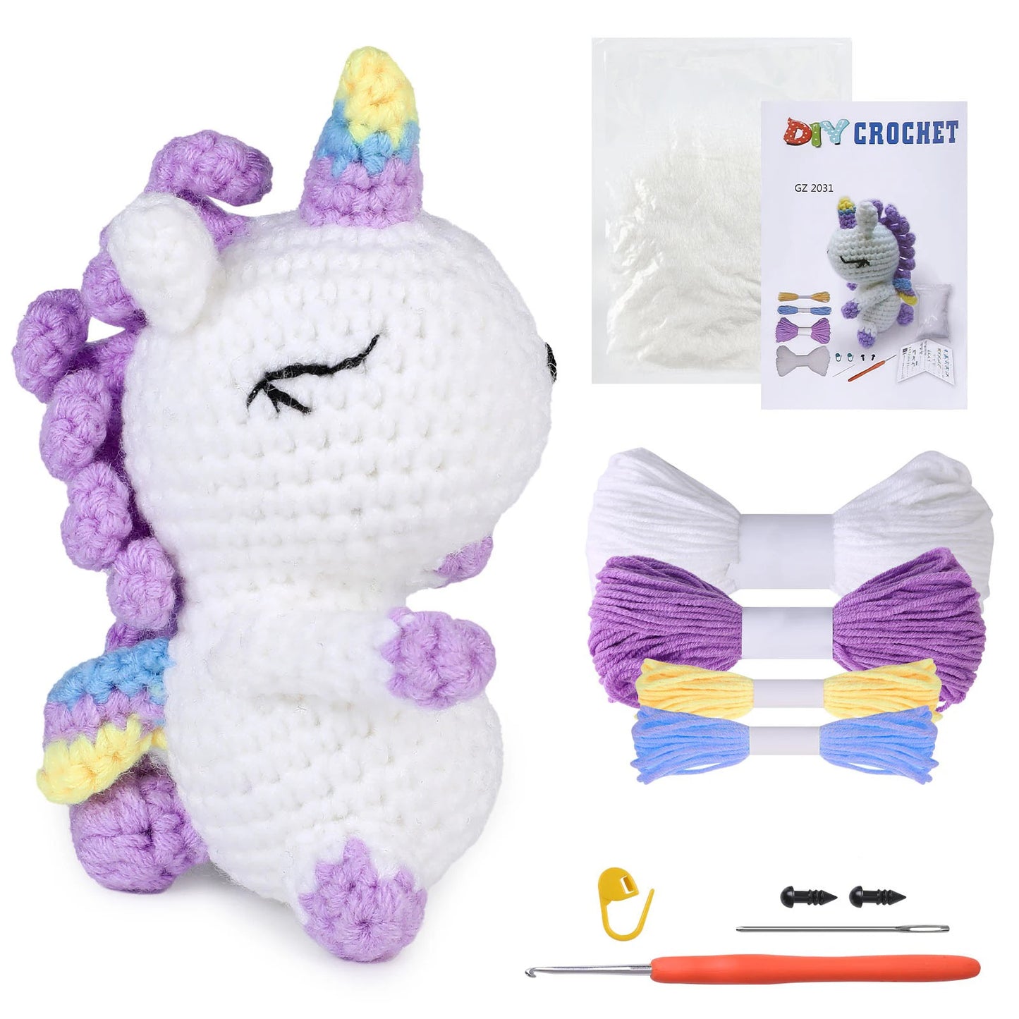 Beginner Bee Crochet Kit - DIY Plush Animal Craft Set