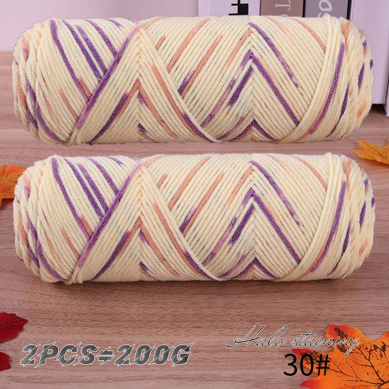 Colorful 5-Strand Dyed Milk Cotton Yarn Set