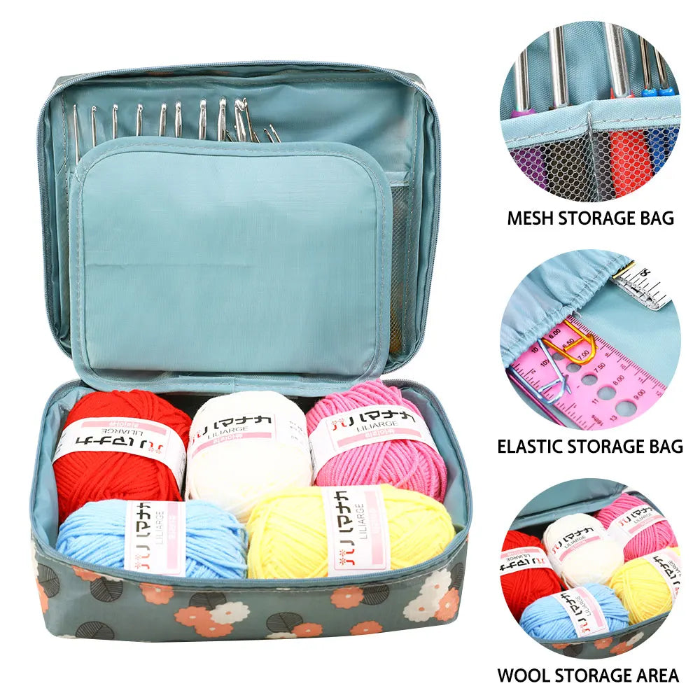 Sewing Knitting Starter Kit with Bag and Ergonomic Tools