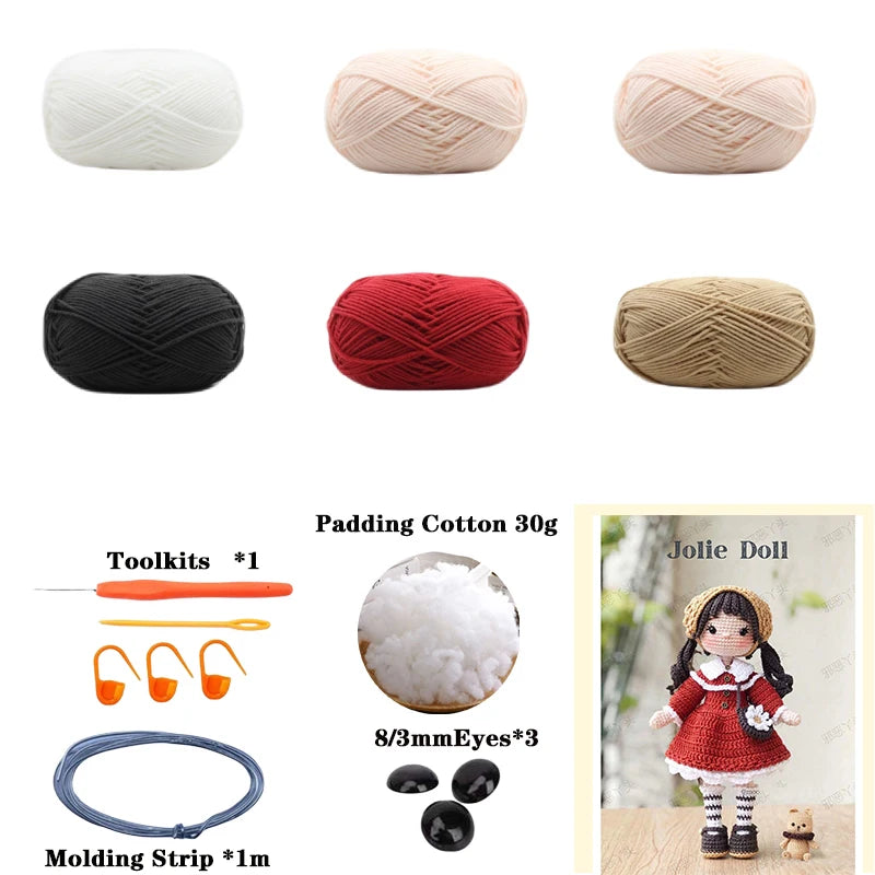 Mia Crochet Plush Doll Kit - Handmade Amigurumi Craft Set