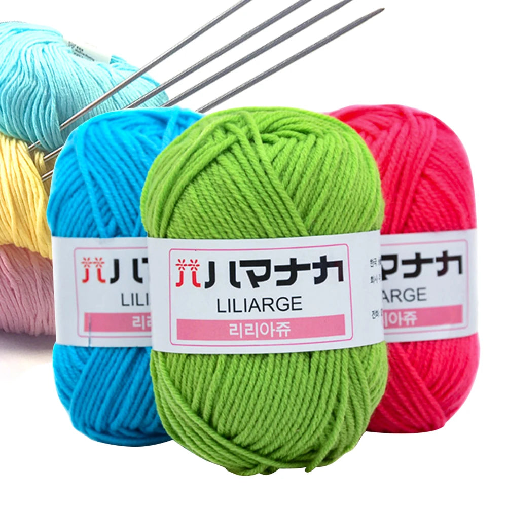 Soft Cotton Knitting Wool Yarn - Crafting Essentials