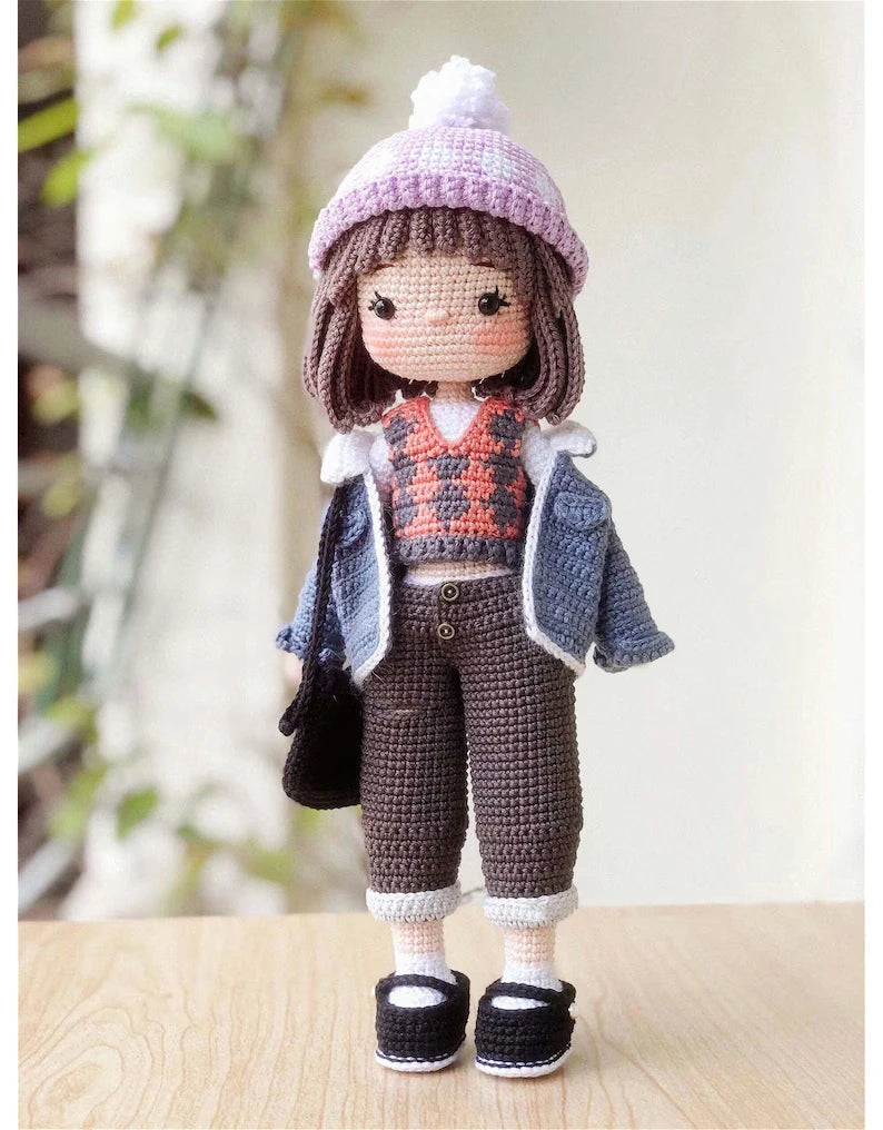 Selina Crochet Plush Doll Kit - Handmade Amigurumi Craft Set