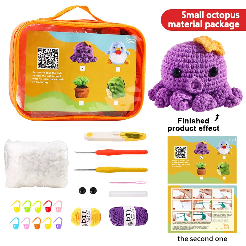 Handmade Plant Crochet Kit - DIY Sewing Set