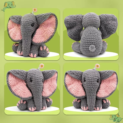 Elephant Crochet Kit - DIY Knitting Set for Beginners