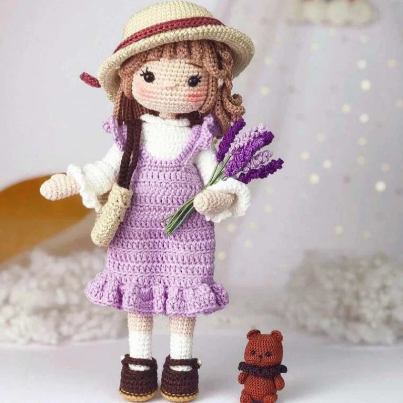 Mia Crochet Plush Doll Kit - Handmade Amigurumi Craft Set