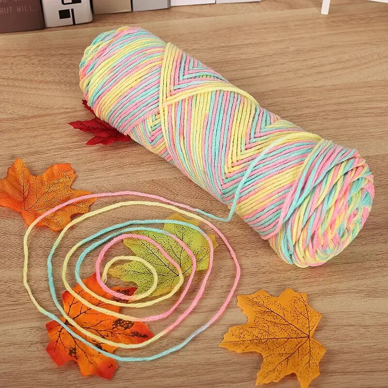 Colorful 5-Strand Dyed Milk Cotton Yarn Set