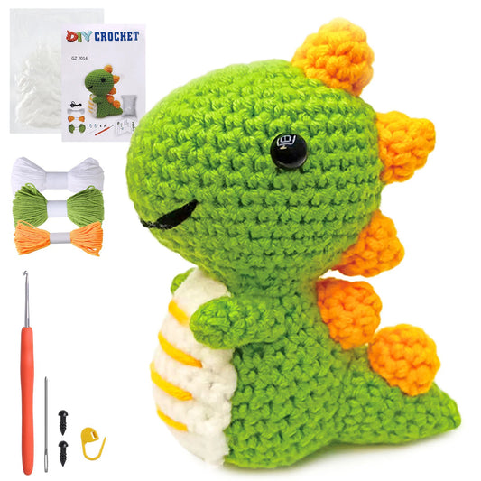 Dinosaur Crochet Kit - DIY Plush Craft Set