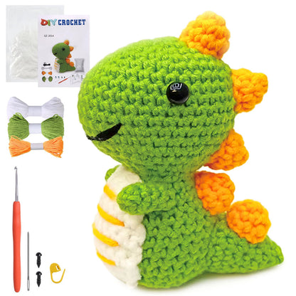 Green Owl Crochet Kit - DIY Animal Craft Set