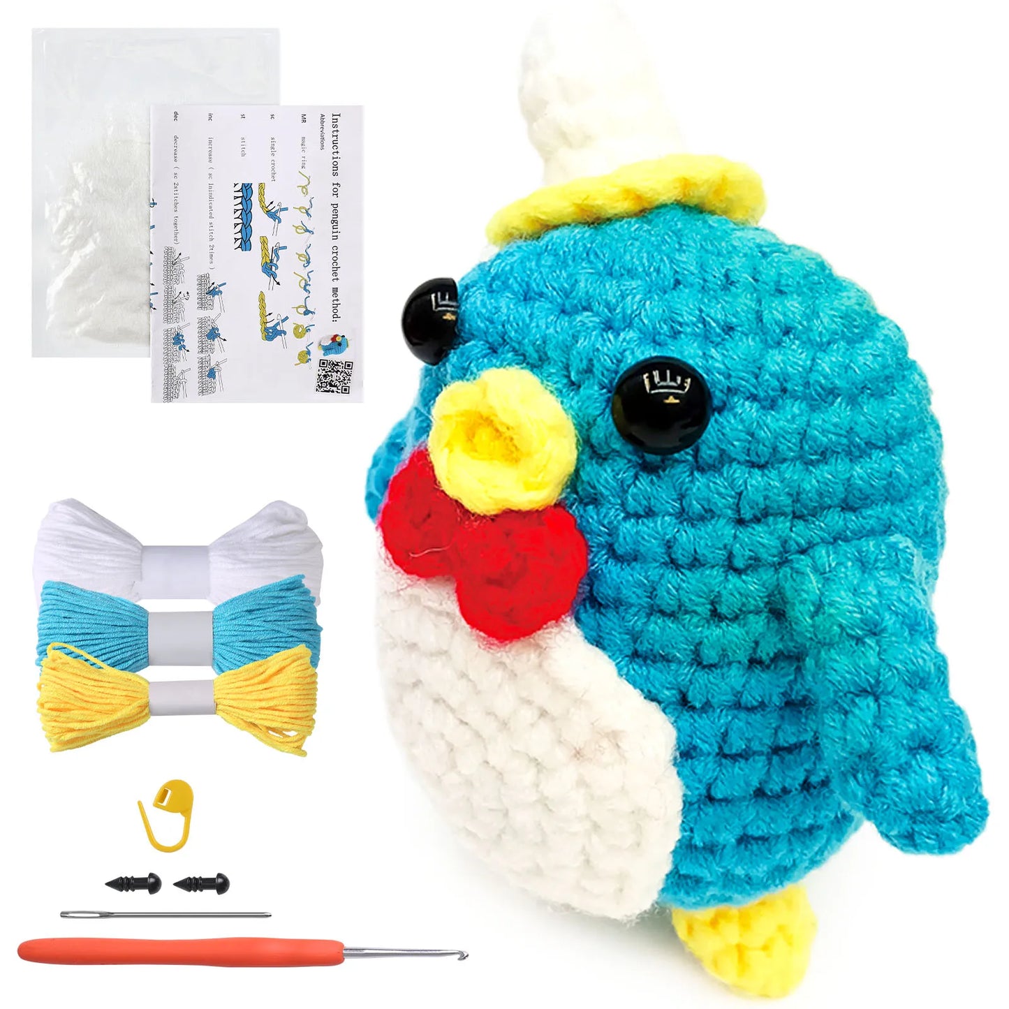 Purple Owl Crochet Kit - DIY Plush Doll Craft Set