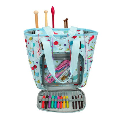 Knitting Tote Bag - Stylish Yarn Storage Organizer