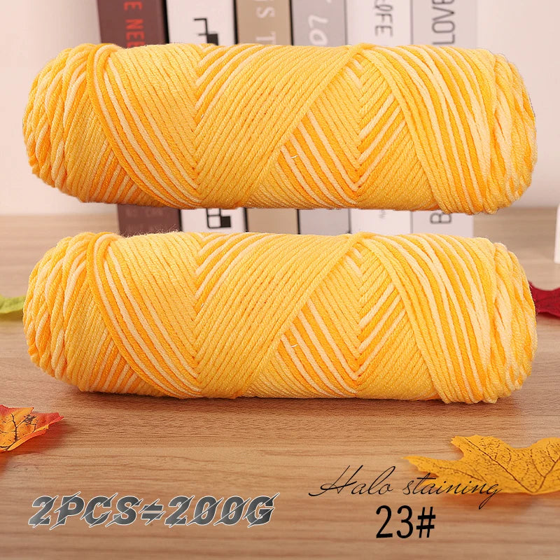 Colorful 5-Strand Dyed Milk Cotton Yarn Set