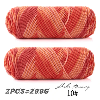 Colorful 5-Strand Dyed Milk Cotton Yarn Set