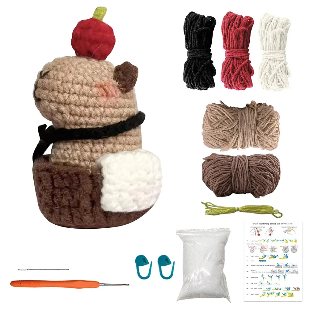 Pig Crochet Kit - DIY Plush Doll Craft Set