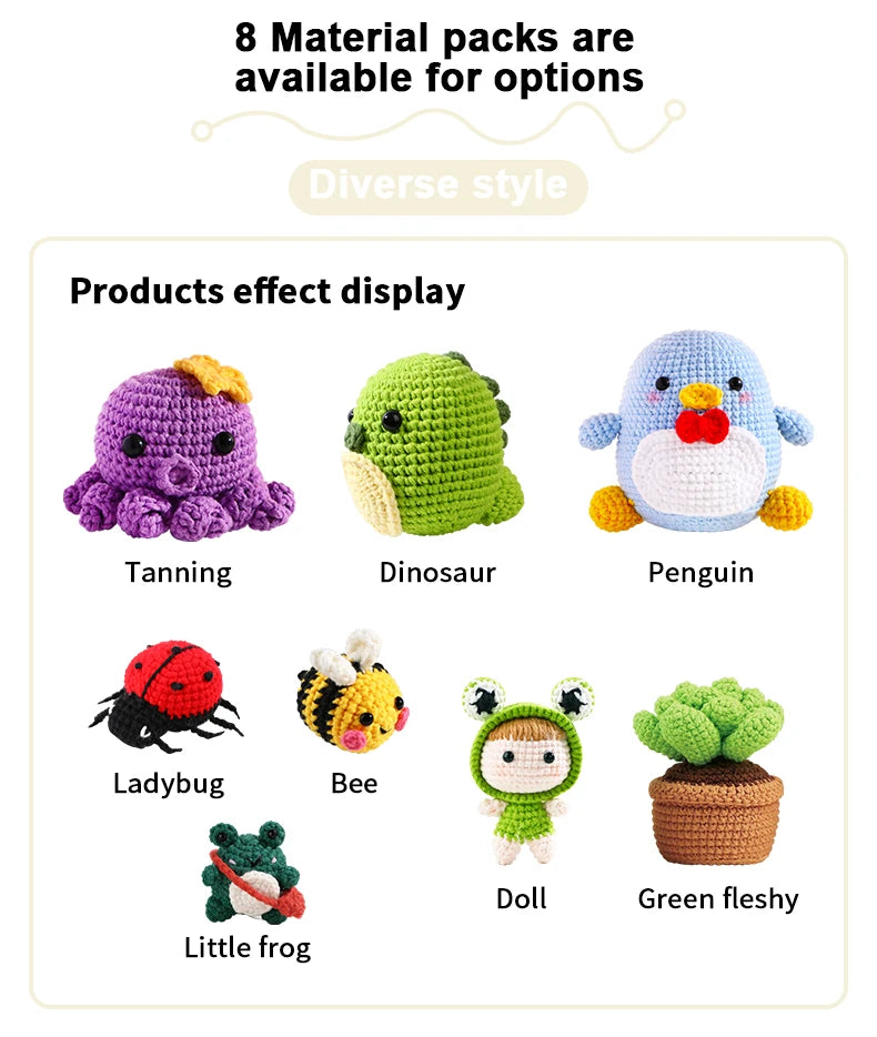 Ladybug Crochet Kit - DIY Handmade Sewing Set