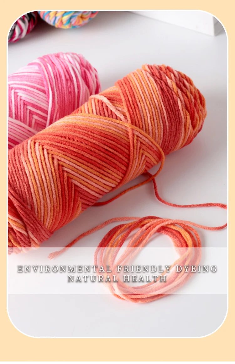 Colorful 5-Strand Dyed Milk Cotton Yarn Set