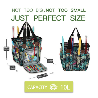 Knitting Tote Bag - Stylish Yarn Storage Organizer