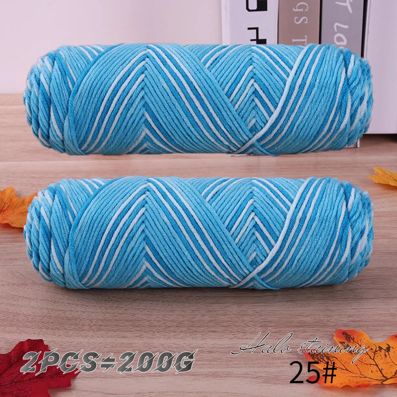 Colorful 5-Strand Dyed Milk Cotton Yarn Set