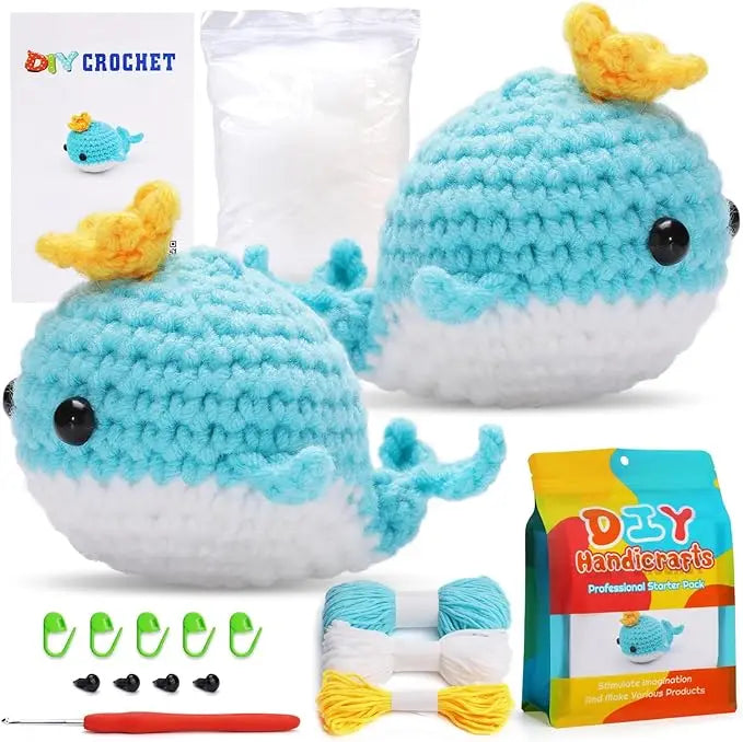 DIY Whale Crochet Kit (2 Pieces)