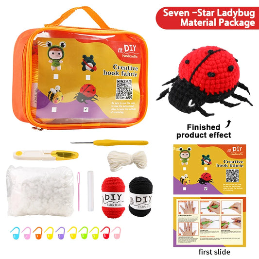 Ladybug Crochet Kit - DIY Handmade Sewing Set