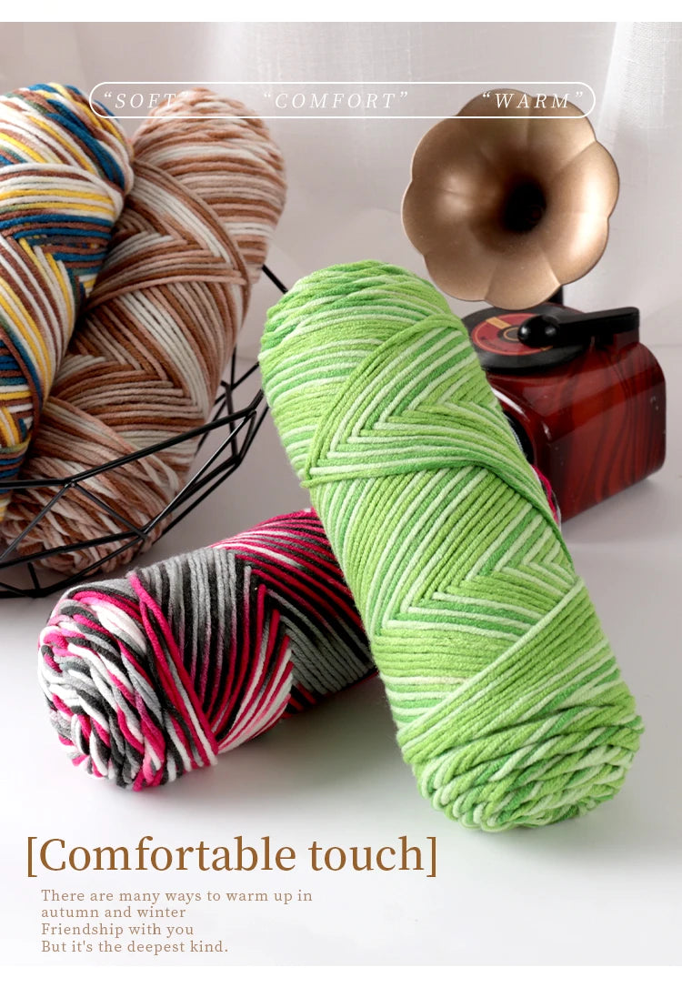 Colorful 5-Strand Dyed Milk Cotton Yarn Set