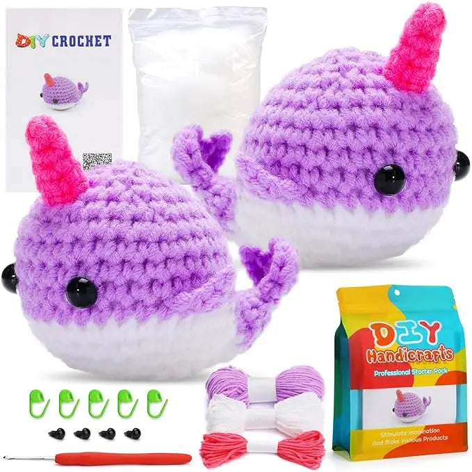 DIY Whale Crochet Kit (2 Pieces)