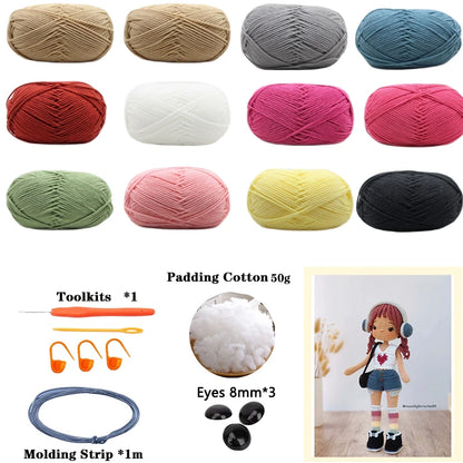 Mia Crochet Plush Doll Kit - Handmade Amigurumi Craft Set