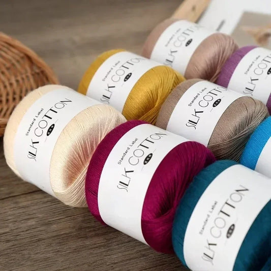 Silk Lace Cotton Milk Crochet Yarn - Soft Knitting Thread