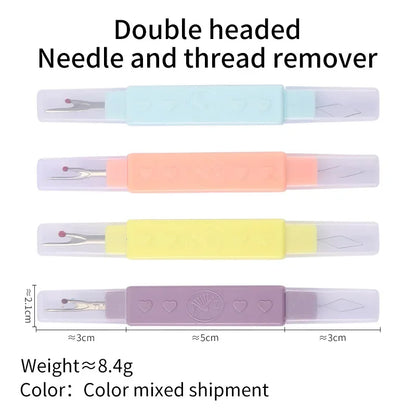 Sewing Needle Threader Kit - Portable Thread Cutter & Seam Ripper